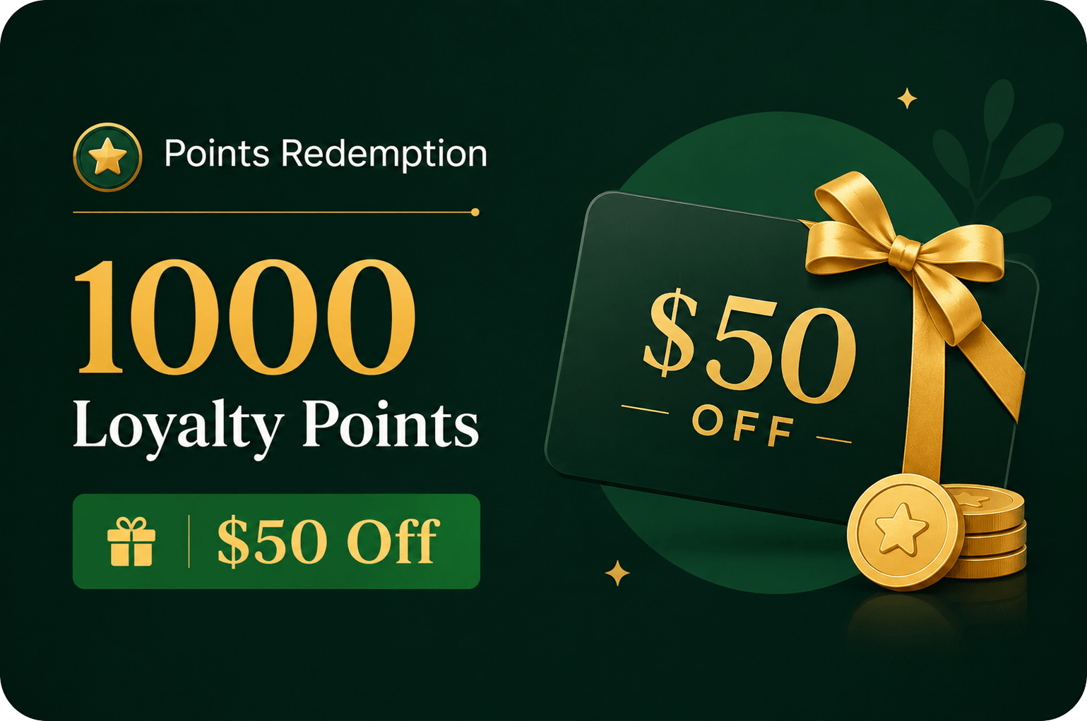 Points Redemption ($50 Off)